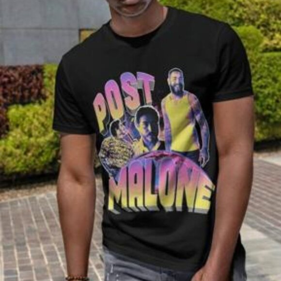 Post Malone Pop Music Graphic T-Shirt Rap Rock Crossover Fan Tee 79 - Picture 1 of 6